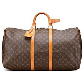 Louis Vuitton-Louis Vuitton Brown Monogram Keepall 55-Brown