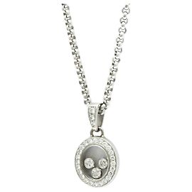 Collar Ovalado Happy Diamonds de Chopard Plata
