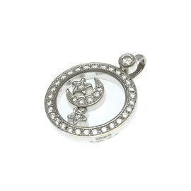 Collar de Péndulo de Oro Blanco Chopard Happy Diamond 79/3926 Plata