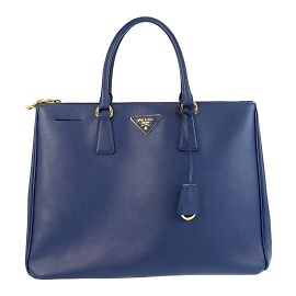 Bolsa de mão Prada Saffiano Galleria Azul