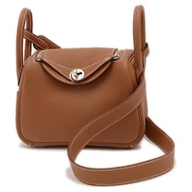 Hermès-Hermes Lindy Mini Shoulder Bag-Brown