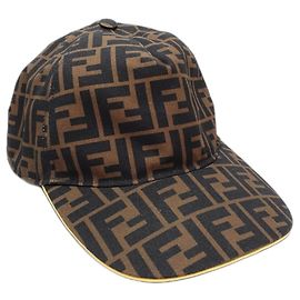 Fendi Women's Zucca Pattern Baseball Cap Brown