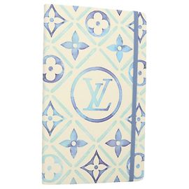 LOUIS VUITTON LV Visor Pool Notebook MM Jane Capa lagoa GI1093 LV Auth BD2240 Outro