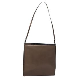 Bolsa de Ombro de Couro GUCCI Outlet Marrom 004 0406 0492 Auth bs26083 Marrom