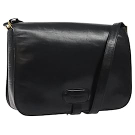 Givenchy-GIVENCHY Shoulder Bag Leather Black Gold Auth bs25992-Black,Golden
