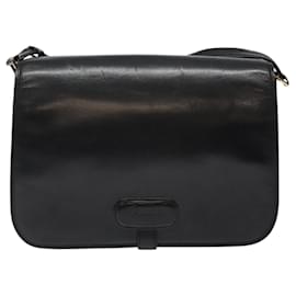 Givenchy-GIVENCHY Shoulder Bag Leather Black Gold Auth bs25992-Black,Golden