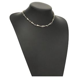 Collana Mini Cross Tail Link Chrome Hearts Ag925 Argento Auth PP638M Argento