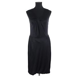 Abito in seta nera Saint Laurent Nero