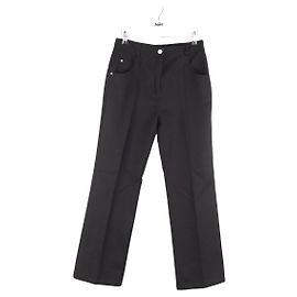 Barbara Bui Pantalones rectos de algodón negro Negro