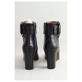 SéZane-Leather boots-Black