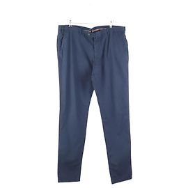 Loro Piana Pantalon en coton bleu Bleu