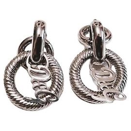 Refined earrings DOLCE & GABBANA mod. DJ0770 silver steel mesh work marine Silvery