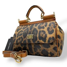 Bolsa Dolce & Gabbana Sicily 2WAY Marrom Preto