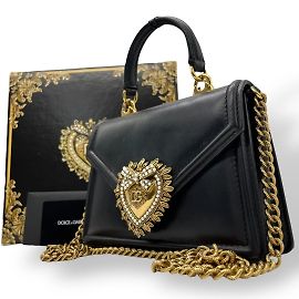 Dolce & Gabbana Small Devotion Handbag Black