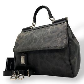 Dolce & Gabbana Sicily 2WAY Handbag Black Dark grey