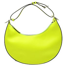 Fendi Jaune Petit Vitello Grace Mat Fendigraphy Hobo Autre Jaune
