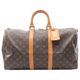Louis Vuitton-Louis Vuitton Brown Monogram Keepall 45-Brown
