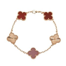Bracciale charm in oro rosa 18K Van Cleef & Arpels Alhambra Altro