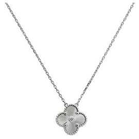 Collar Edición Limitada Vacaciones 2020 Van Cleef & Arpels Alhambra Blanco