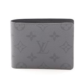 Louis Vuitton-Louis Vuitton Portefeuille Slender Monogram Eclipse Reverse Bi-fold Wallet-Brown