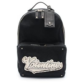 Schwarzer Canvas-Rucksack von Valentino Garavani Schwarz
