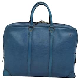 Louis Vuitton-LOUIS VUITTON Epi Porte Documents Voyage Business Bag Blue M54475 Auth bs26141-Blue