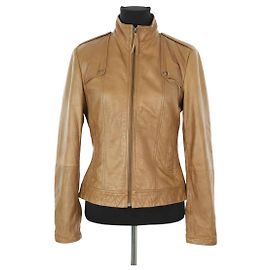 Hugo Boss Jaqueta de couro marrom Marrom