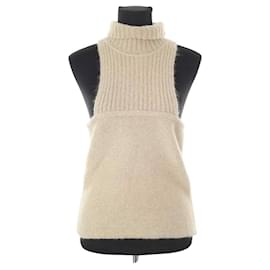 Herve Leger Beiger Wollpullover Beige