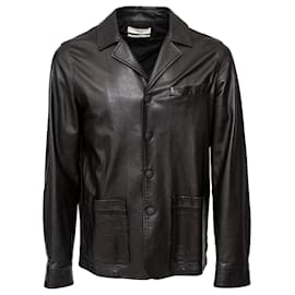 Bally Black Leather Jacket Black