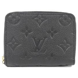 Louis Vuitton Monogram Empreinte Zippy Coin Purse Black