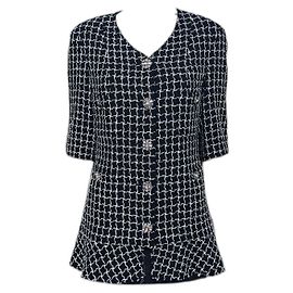 Chanel Artisanal CC Buttons Black Tweed Jacket 38 FR Black