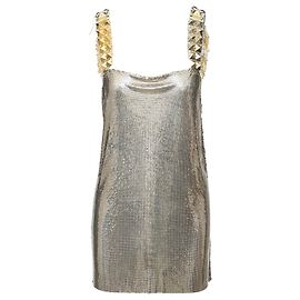 Autre Marque Metallisches Kleid Fausto Pugliesi Silber