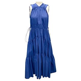 Proenza Schouler Blaues Midi-Kleid mit Schleifendetail Blau