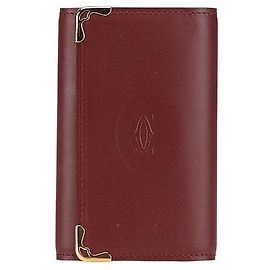 Estuche para llaves de cuero Cartier Must Line 6 Roja