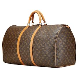 Louis Vuitton-Louis Vuitton Monogram Keepall Travel Bag M41422-Brown