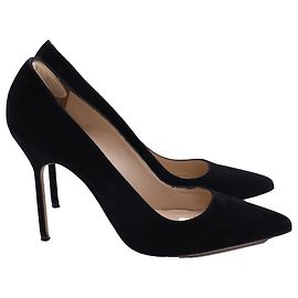 Manolo Blahnik BB Escarpins en Suède Noire Noir