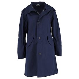 Apc Parka con cappuccio A.P.C. in cotone blu navy Blu Blu navy