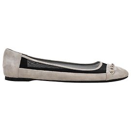Balenciaga Studded Ballet Flats in Grey Suede Grey