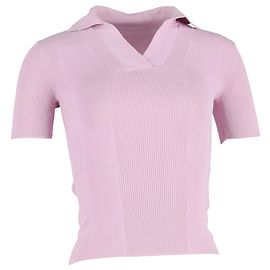 Jacquemus Polo-Pullover mit offenem Rücken aus rosa Viskose Braun Pink