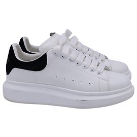 Baskets Oversized Alexander McQueen en cuir blanc Blanc Écru