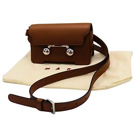 Bolsa 2 em 1 em couro de bezerro Trunkaroo da Marni Marrom