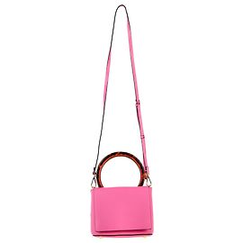 Bolsa transversal Marni Pannier em couro rosa Marrom Rosa