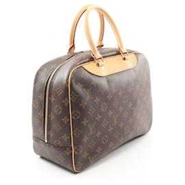 Louis Vuitton-Louis Vuitton Monogram Deauville Handbag M47270-Brown