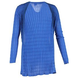 Offener Strickcardigan von Missoni aus blauer Baumwolle Blau Hellblau