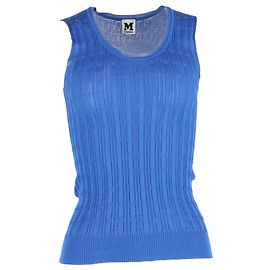 Missoni Strick-Top aus blauer Baumwolle Blau
