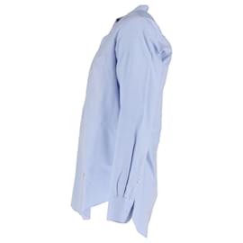 Loro Piana-Loro Piana André Long Sleeve Shirt in Blue Cotton-Blue,Light blue