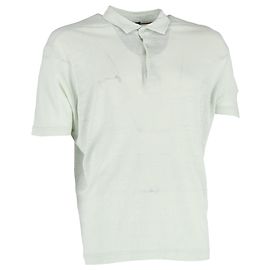 Polo à manches courtes Loro Piana en lin vert Vert