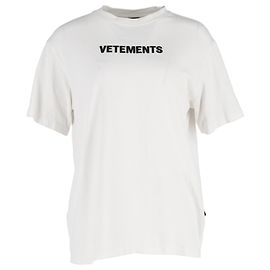 Vêtements Camiseta con logo de Vetements en algodón blanco Blanco Crudo