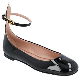 Valentino Garavani Bailarinas de charol Valentino negras Negro