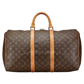 Louis Vuitton-Louis Vuitton Monogram Keepall 50 Boston Bag-Brown